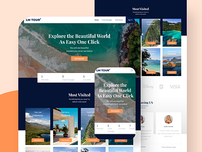 Tour Travel Website - Landing Page 3d android bootstrap4 branding brandingweb business homepage landing landingpage laravel minimalist modern php responsive design tour tourtravel travel ui website