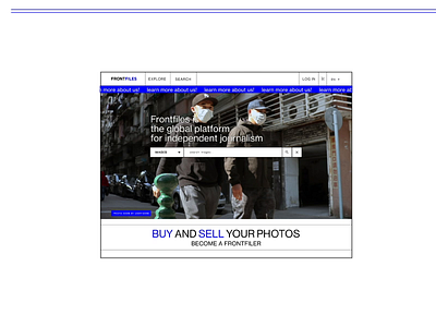 Frontfiles: collaborative network platform content design editorial imaginary cloud marketplace photojournalism platform product design ui ux