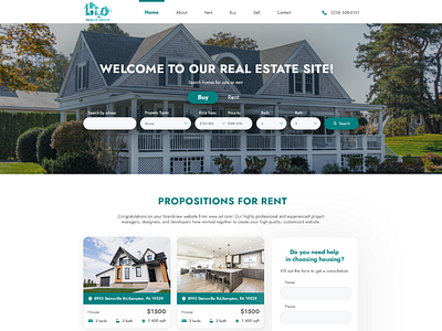 H2O Realty Group business clean design logo real estate typography ui ux web website design