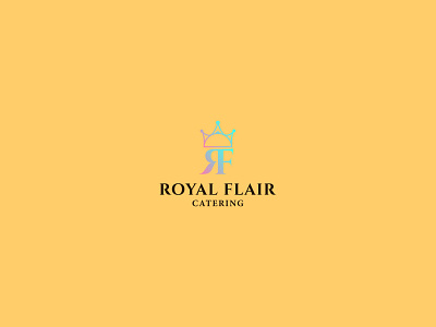 Royal Flair | Logo Design | Catering Logo branding design flat icon illustration illustrator logo logodesign logotype minimal vector