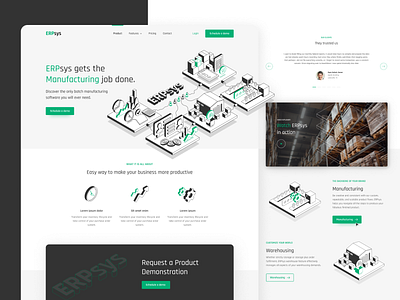 Enterprise Resource Planning Website angry nerds code design developers development erp isometric planning ui ux web webdesign website