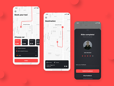 Booking taxi app booking app car concept design ios minimal mobile ride taxi app trip