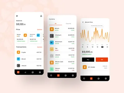Digital Currency App bitcoin clean ui cryptocurrency digital currency ui ui design uiux ux ux design