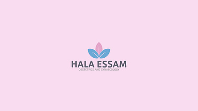 Hala Essam logo baby blue brand branding dermatology female female logo feminism flower flower logo graphic art graphic design logo logodesign logos logotype nature nude pink