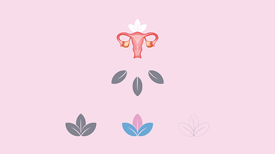 Hala Essam logo meaning brand branding female female logo flower graphic graphic design icon icon design iconography illustration logo pink uterus vector