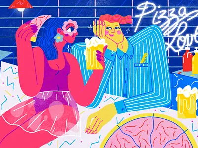 OkCupid Illustration 1 background art character art character design character designer design editorial art editorial illustration fashion art illustration