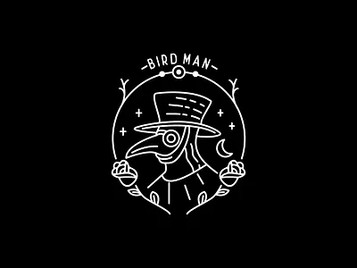 BIRDMAN art artwork birdman classic clothing illustration lineart linework monoline occult vintage