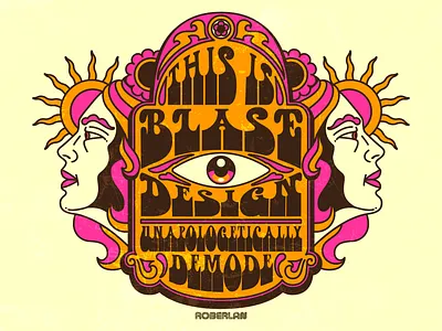 Psychedelic Self Promotion Poster art color design illustration psychedelic retro surrealism trippy vector vintage