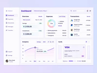 Dashboard - Bank app banking banking dashboard dark mode dashboard design finance fintech payment product design stats ui ux web web design