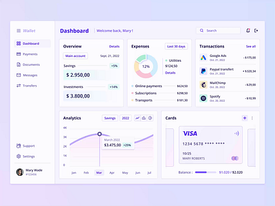 Dashboard - Bank app banking banking dashboard dark mode dashboard design finance fintech payment product design stats ui ux web web design