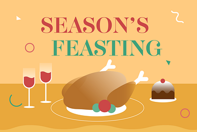 Season's Feasting design food illustration vector