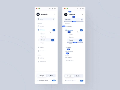 Ace design Sidebar (LightVersion) app branding concept dashboard design email app graphic design light light version material popular side bar sidebar ui uiux ux