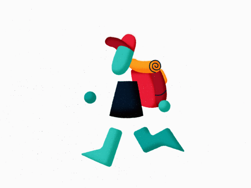 Hiker geometric walkcycle 2danimation animation animation 2d cel animation character characterdesign geometric art geometric design geometric illustration illustration motiongraphics vector walkcycle