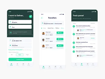 Volunteer Delivery app - UI/UX Case Study android app dailyui delivery app delivery app home delivery service design dribbble homepage design illustration interaction typography ui ux uidesign uidesignpatterns uiuxdesign ux uxcasestudy uxdesign
