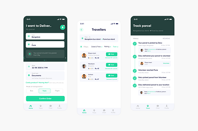 Volunteer Delivery app - UI/UX Case Study android app dailyui delivery app delivery app home delivery service design dribbble homepage design illustration interaction typography ui ux uidesign uidesignpatterns uiuxdesign ux uxcasestudy uxdesign