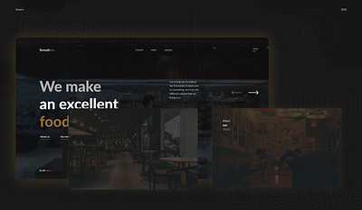 Sensations. Restaurant Website Desgn coffee restaurant sensations trend ui webdesign website