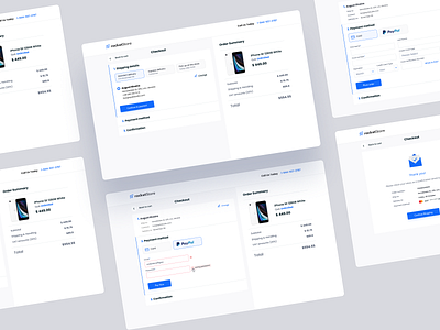 Rocket Store - Checkout blue checkout design desktop e commerce e shop gray store ui ux white