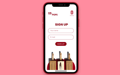 DAILY UI/001 : SIGN UP MR.POPS app branding daily 100 challenge dailyuichallenge design ui