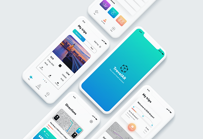 TravelAR - iOS Mobile App Design adobexd animation colour design graphicdesign interactiondesign minimal travel app ui ux vector web