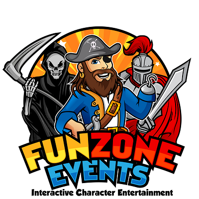 Funzone event logo illustration logo logodesign logodesign adobeillustrator