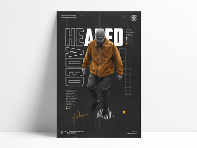 Headed analogue grunge texture monochromatic monochrome poster poster a day poster art poster design posters print design