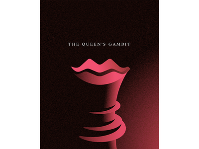 The Queen's Gambit adobe ilustrator chess crown illustration lips poster queen the queens gambit vector