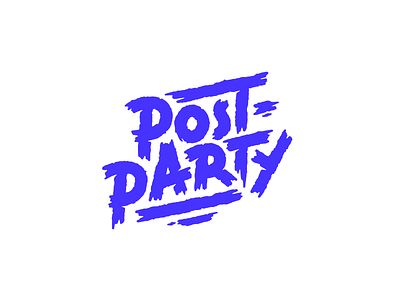 Post-Party branding hand drawn lettering logo logodesign logotype