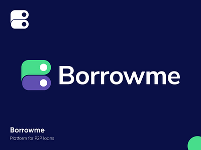 Borrowme - Logo Design Exploration (for sale) b letter logo borrow loan percentage brand design brand identity branding branding design connection corporate credit finance tech money fintech for sale unused buy identity identity design logo logo design logo designer logotype smart logo symbol