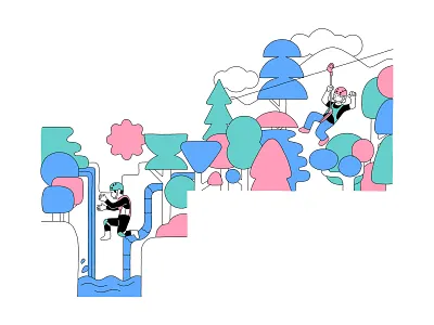 Adventure illustration mountain outdoor taiwan taoyuan