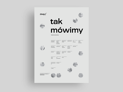 How we speak - poster circles grid grid poster poster poster design tak mówimy typography