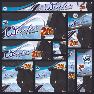 Winter banner design background banner banner ad banner ads banner design banners cover cover art cover artwork cover design covers festoon logo logo design logotype visiting card design web design webdesign