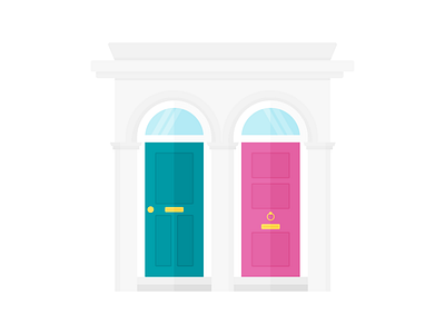 Day 324 - 366 Days of Illustration Challenge - MintSwift british digital illustration doors doorway entrance flat design flat illustration flatdesign house illustration illustrations illustrator london mintswift terrace house uk vector vector illustration victorian victorian doors