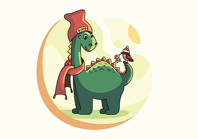 curious dinosaur animals character curious dinosaur dino dinosaur flat illustration minimal vector