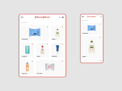 Johnson & Johnson — Corporate Website design mobile design mobile ui tablet tablet design ui ux