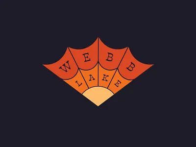 Webb Lake Logo funky graphic illustration lake logo minimal minnesota simplistic typography web