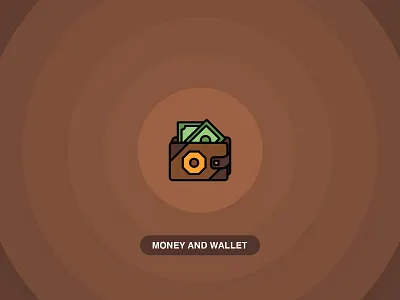 Money and wallet icons set - Inventicons.com brown card currency design dollar earn flat icon icons icons design icons pack illustrator leather money pay payments photoshop wallet