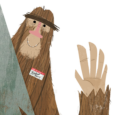 He's out there.. bigfoot book illustration character design childrens book childrens illustration humor illustration kidlit kidlitart picture book story