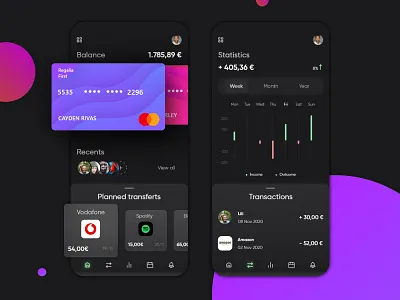 Personal finance app bank banking app design finance ui uiux ux