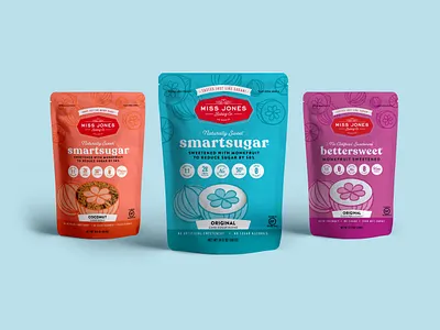 Monkfruit Sweetener Blends Packaging branding food illustration food package foodpackaging illustrations packagedesign packaging packaging illustration packagingpro pouch pouch design print design