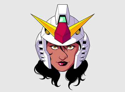 NEWTYPE 80s aesthetic anime art direction character design design gundam illustration panama sticker synthwave