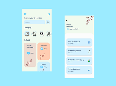 Job portal android branding design icon illustration logo minimal typography ui ux vector web