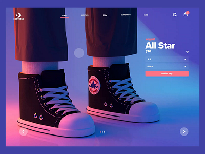 Converse Concept 3d 3dillustration branding c4d cinema4d converse illustration marvellousdesigner shoe ui ui design uiux ux