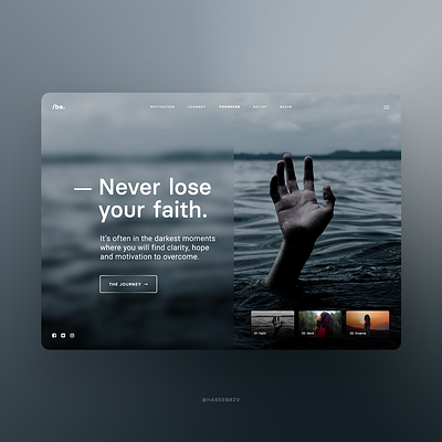 Never Lose Faith - Web Design design minimal typography ui ux web website