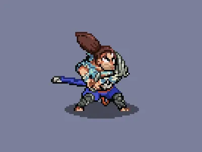 Yasuo | League of Legends character design fanart game illustration pixel pixelart retro videogame