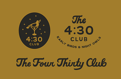 The Four Thirty Club branding graphic logo logodesign