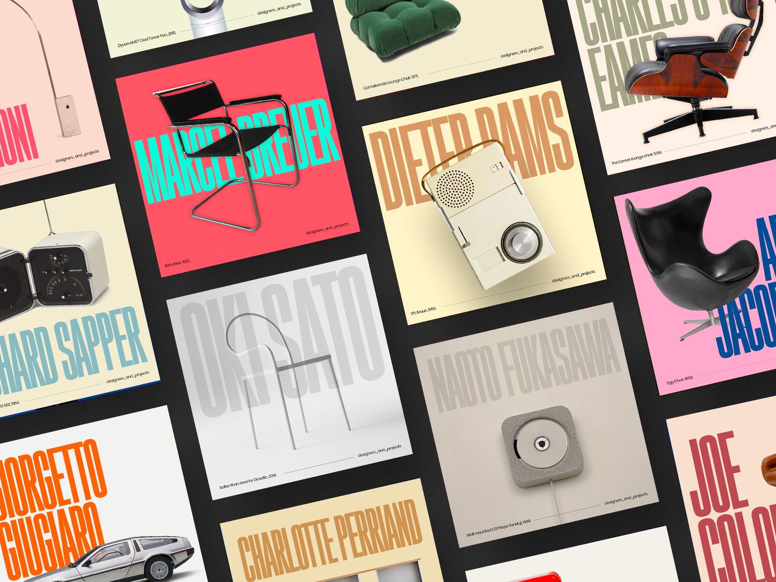 Example of Designers and projects