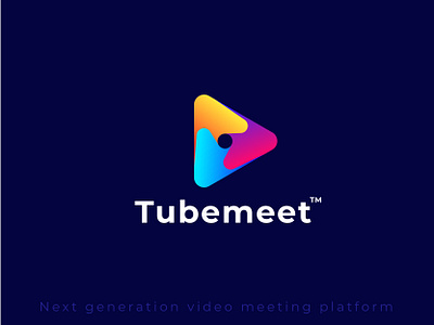 Tubemeet Logo Design for Brand Identity 2020 trend design 3 color logo abstract logo apps icon brand identity business logo colorfullogo creative logo gradient logo iconic logo illustrator logotype meeting modern color logo modern logo next generation logo simple and clean tube tubemeet video platform