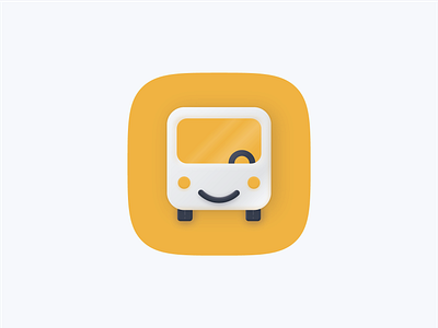 Bus app icon app big sur branding bus design icon illustration ios logo skeumorphism skeuomorph skeuomorphic skeuomorphism web