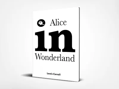 Book cover inspired by Alice in Wonderland design illustration typography