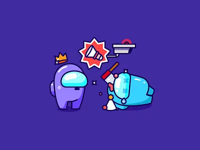 Among us amongus character cute design game illustration illustrator innersloth sus vector